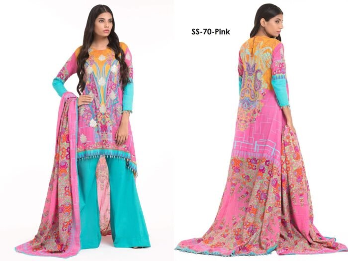 LAWN 70 PINK 2P(SD) EMB. ALKARAM
