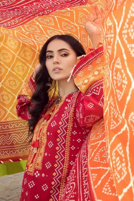 GulAhmed Chunri Printed Lawn Unstitched 3Pc Suit CL-32093 B
